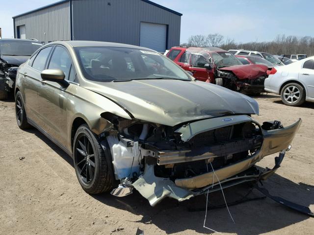 3FA6P0G73DR182605 - 2013 FORD FUSION S GREEN photo 1