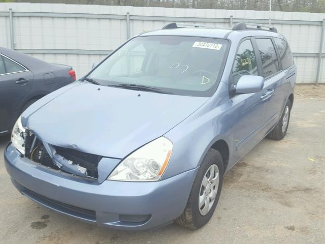 KNDMB233X86247239 - 2008 KIA SEDONA EX BLUE photo 2