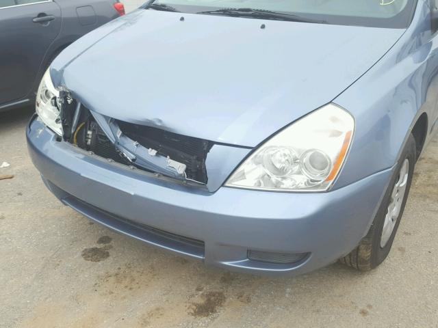 KNDMB233X86247239 - 2008 KIA SEDONA EX BLUE photo 9