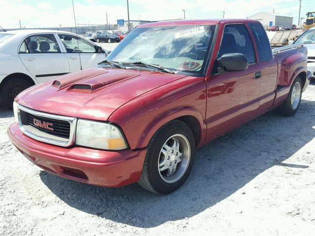 1GTCS19X038149172 - 2003 GMC SONOMA BURGUNDY photo 2