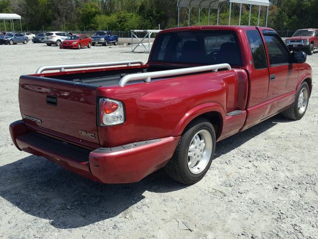 1GTCS19X038149172 - 2003 GMC SONOMA BURGUNDY photo 4