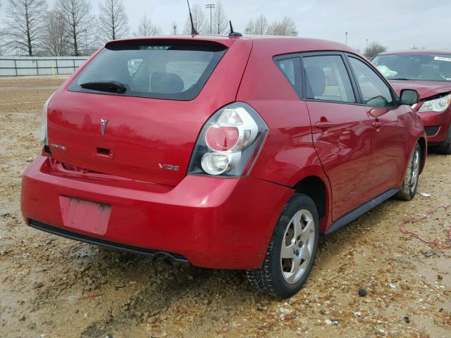 5Y2SP67879Z445301 - 2009 PONTIAC VIBE RED photo 4