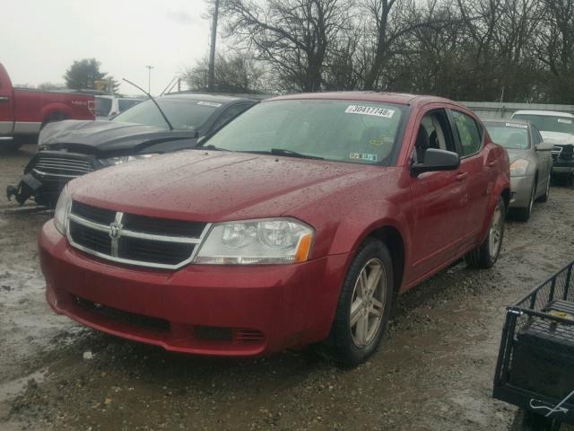 1B3LC56K28N159645 - 2008 DODGE AVENGER SX RED photo 2