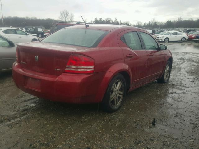 1B3LC56K28N159645 - 2008 DODGE AVENGER SX RED photo 4