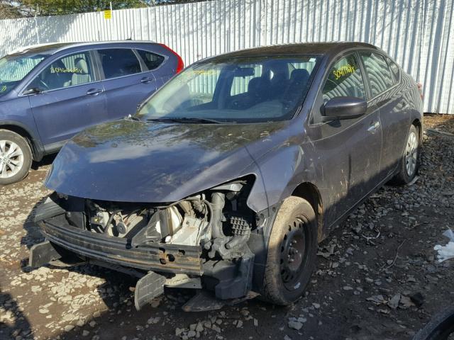 3N1AB7AP0DL618501 - 2013 NISSAN SENTRA S GRAY photo 2