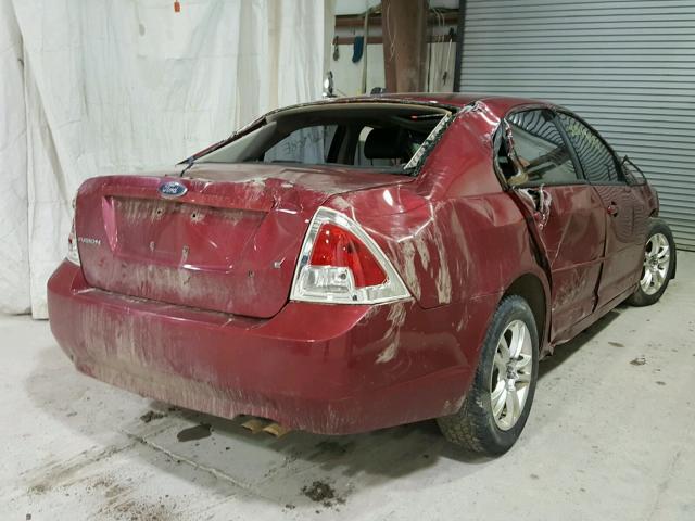 3FAHP07Z58R148052 - 2008 FORD FUSION SE RED photo 4