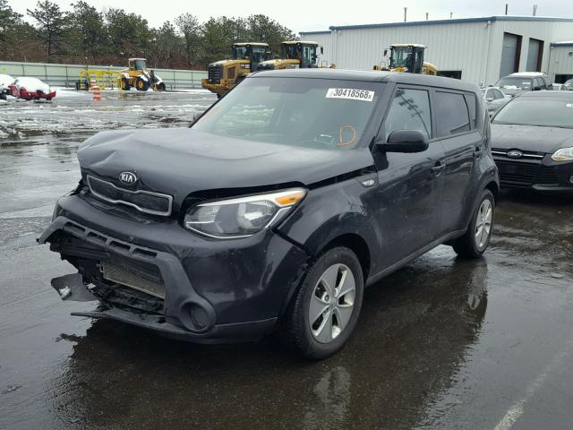 KNDJN2A21E7002856 - 2014 KIA SOUL BLACK photo 2