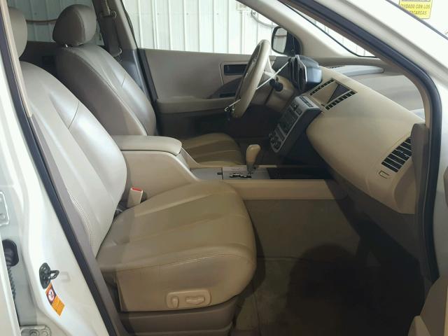 JN8AZ08W94W308472 - 2004 NISSAN MURANO SL CREAM photo 5