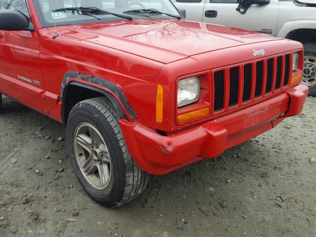 1J4FF58S3YL151303 - 2000 JEEP CHEROKEE C RED photo 9