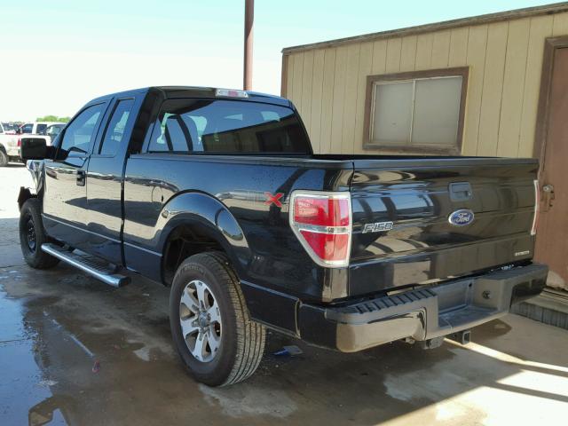 1FTFX1CF8DFC79292 - 2013 FORD F150 SUPER BLACK photo 3