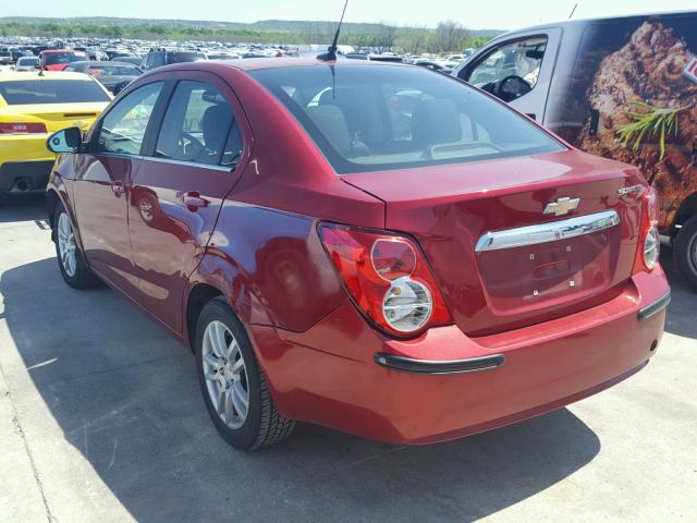 1G1JC5SH6D4118279 - 2013 CHEVROLET SONIC LT RED photo 3