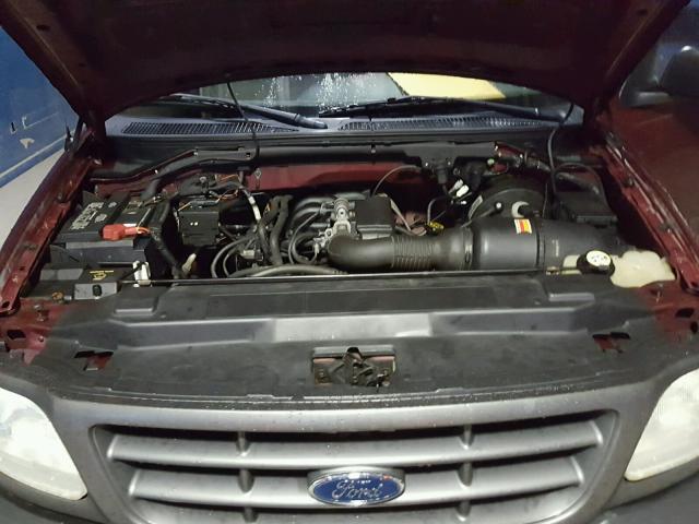 2FTRF17203CA39722 - 2003 FORD F150 MAROON photo 7