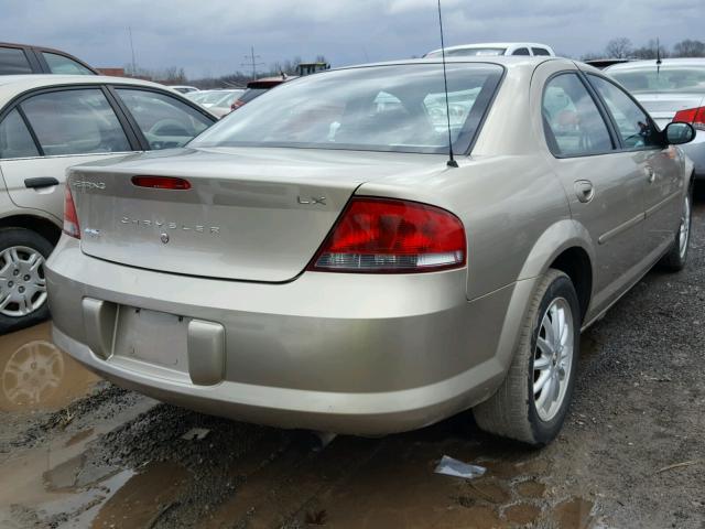 1C3EL46X42N351996 - 2002 CHRYSLER SEBRING LX BEIGE photo 4