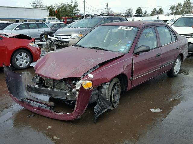 1Y1SK5281WZ403536 - 1998 CHEVROLET GEO PRIZM 红色 照片 2