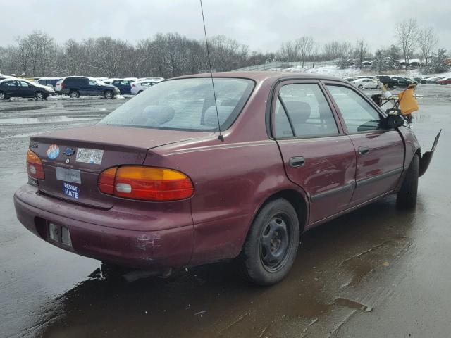 1Y1SK5281WZ403536 - 1998 CHEVROLET GEO PRIZM RED photo 4