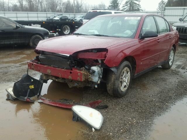 1G1ZS58FX7F199064 - 2007 CHEVROLET MALIBU LS ბურგუნდია ფოტო 2