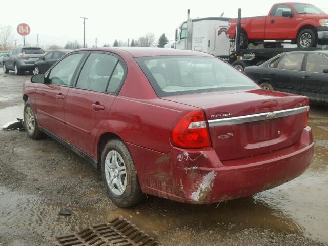 1G1ZS58FX7F199064 - 2007 CHEVROLET MALIBU LS ბურგუნდია ფოტო 3