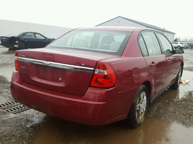 1G1ZS58FX7F199064 - 2007 CHEVROLET MALIBU LS ბურგუნდია ფოტო 4