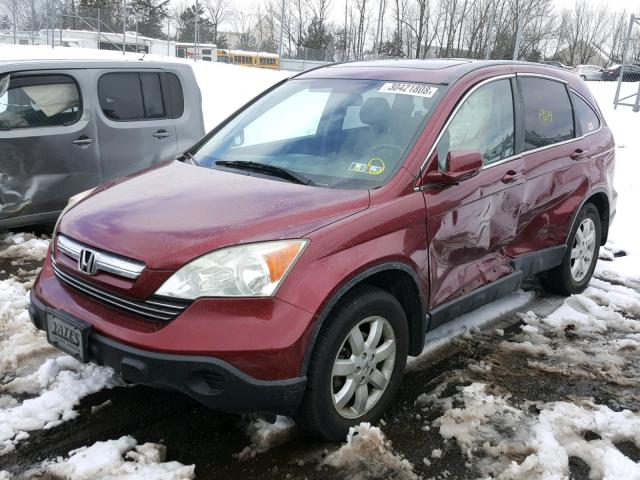 5J6RE48718L042103 - 2008 HONDA CR-V EXL RED photo 2