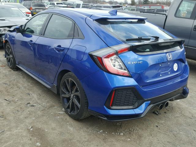 SHHFK7H43HU227179 - 2017 HONDA CIVIC SPOR BLUE photo 3