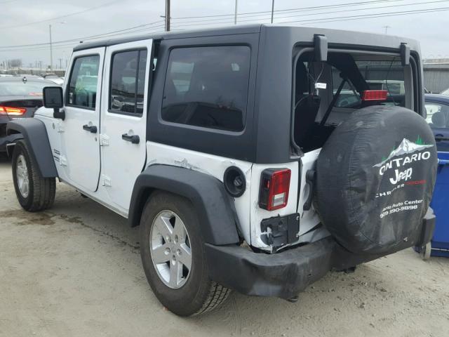 1C4BJWDG7HL657145 - 2017 JEEP WRANGLER U WHITE photo 3