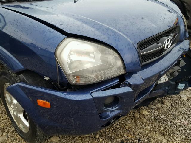 KM8JM12B46U472440 - 2006 HYUNDAI TUCSON GL BLUE photo 9