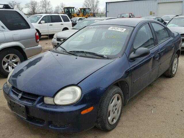 1B3ES26C02D511329 - 2002 DODGE NEON BLUE photo 2