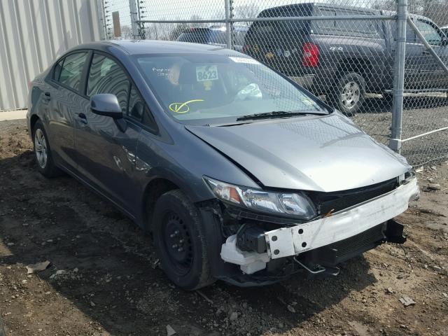 19XFB2F5XDE263967 - 2013 HONDA CIVIC LX GRAY photo 1