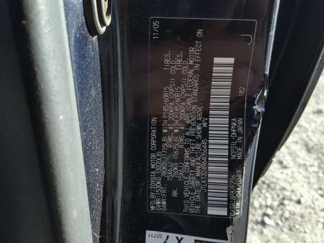 JTLKT324964056445 - 2006 SCION XB BLUE photo 10