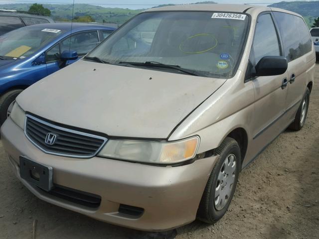 2HKRL18571H527798 - 2001 HONDA ODYSSEY LX GOLD photo 2