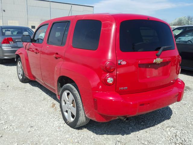 3GNDA13D58S639215 - 2008 CHEVROLET HHR LS RED photo 3