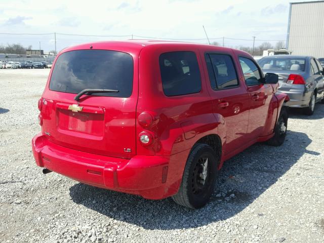 3GNDA13D58S639215 - 2008 CHEVROLET HHR LS RED photo 4