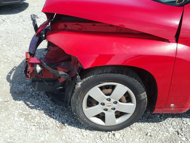 3GNDA13D58S639215 - 2008 CHEVROLET HHR LS RED photo 9