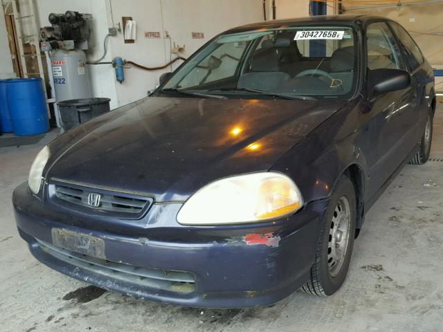 2HGEJ6323WH108590 - 1998 HONDA CIVIC CX BLUE photo 2