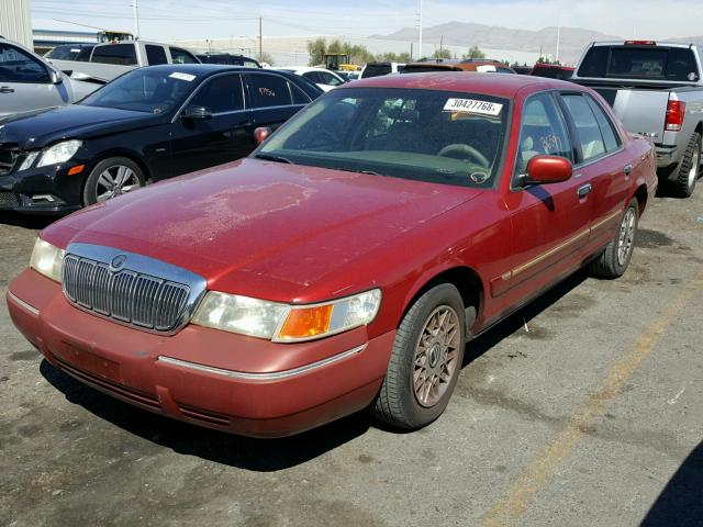 2MEFM74W3YX649048 - 2000 MERCURY GRAND MARQ RED photo 2