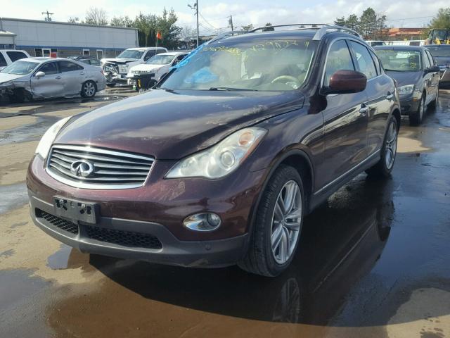 JN1AJ0HR9BM852110 - 2011 INFINITI EX35 BASE MAROON photo 2