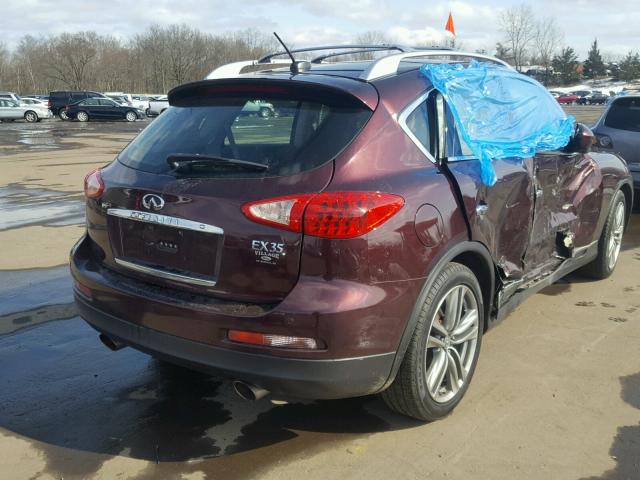 JN1AJ0HR9BM852110 - 2011 INFINITI EX35 BASE MAROON photo 4