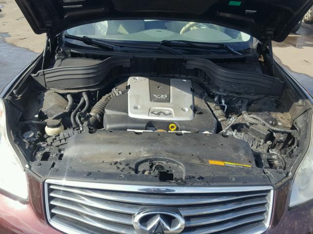 JN1AJ0HR9BM852110 - 2011 INFINITI EX35 BASE MAROON photo 7