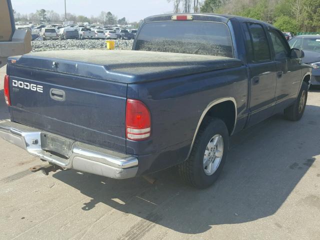 1B7HL48N32S693834 - 2002 DODGE DAKOTA QUA BLUE photo 4