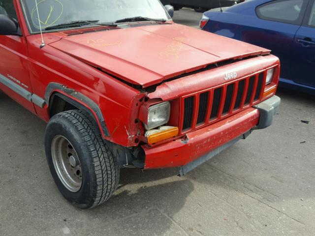 1J4FT48S7YL102107 - 2000 JEEP CHEROKEE S RED photo 9