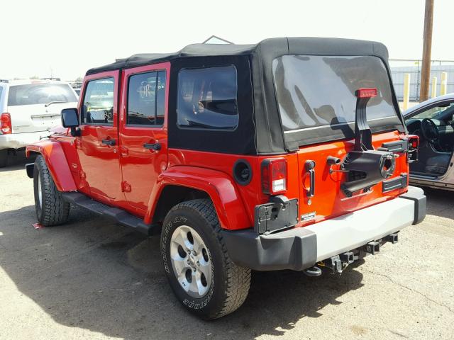 1C4BJWEG9FL666599 - 2015 JEEP WRANGLER U RED photo 3