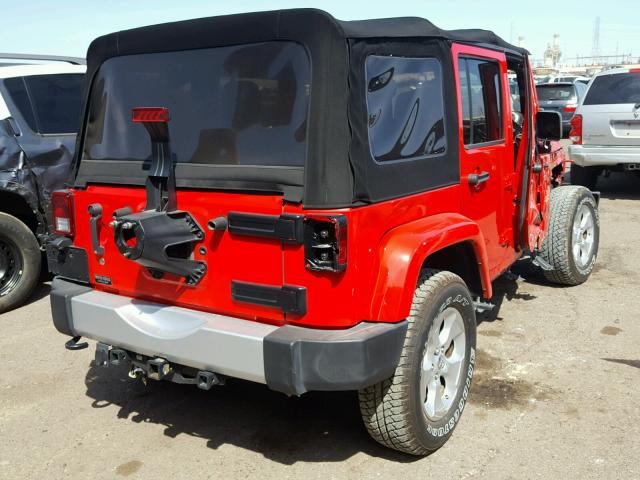 1C4BJWEG9FL666599 - 2015 JEEP WRANGLER U RED photo 4