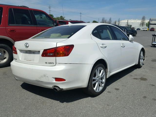 JTHBK262775028493 - 2007 LEXUS IS 250 WHITE photo 4