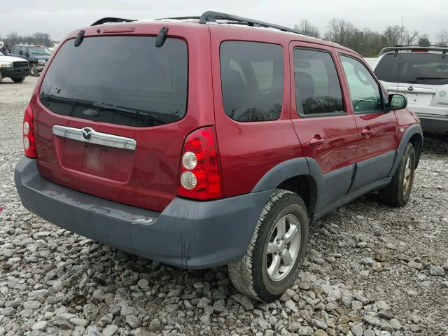 4F2YZ02Z65KM56293 - 2005 MAZDA TRIBUTE I MAROON photo 4