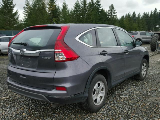 2HKRM4H3XGH648881 - 2016 HONDA CR-V LX GRAY photo 4