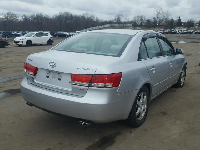 5NPEU46F66H054699 - 2006 HYUNDAI SONATA GLS SILVER photo 4