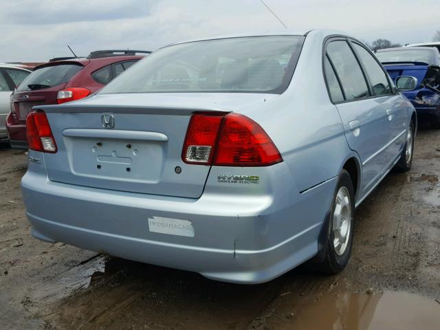 JHMES96695S000878 - 2005 HONDA CIVIC HYBR BLUE photo 4