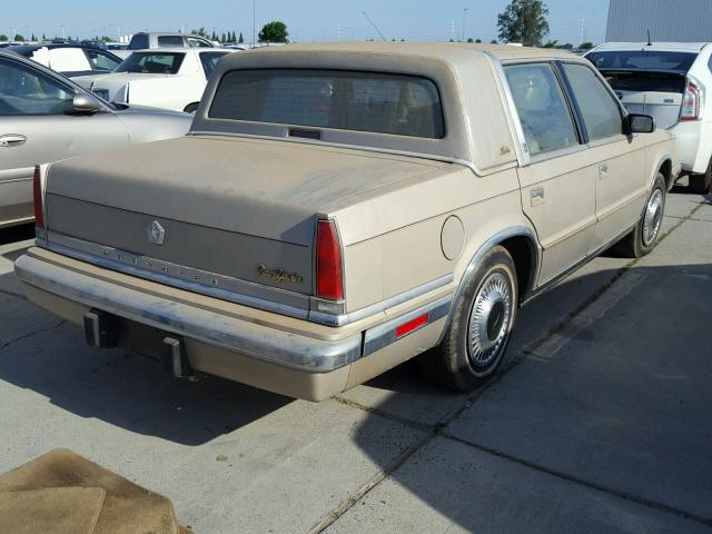 1C3BC6631KD574594 - 1989 CHRYSLER NEW YORKER TAN photo 4