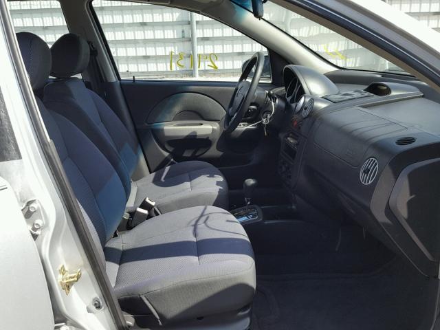 KL1TG56696B632971 - 2006 CHEVROLET AVEO LT SILVER photo 5