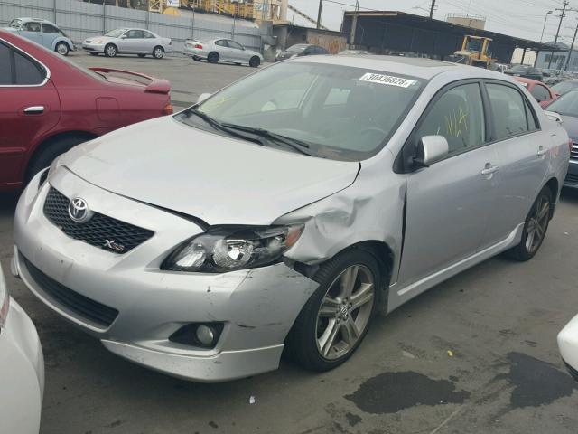 1NXBE40E59Z098165 - 2009 TOYOTA COROLLA XR 银色 照片 2
